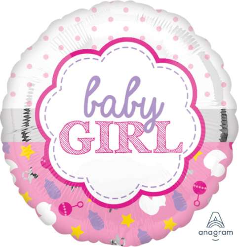 Baby Girl Shower Foil Balloon - Click Image to Close